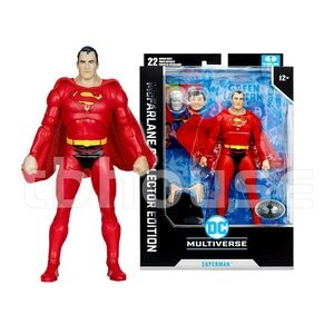McFarlane Strange Lives of Superman Collector Edition Red Platinum Chase Figure